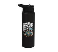 Je crée un circuit Beep Boop Beep Beep pour ordinateur Stainless Steel Insulated Water Bottle
