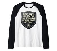 Je crie à ma mère pour ne Pas Avoir étranglé Une mère, Un Fils, Une Maman drôle Manche Raglan