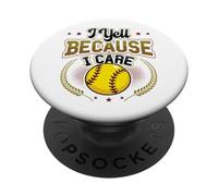 Je crie Parce Que Je tiens à Softball, Maman PopSockets PopGrip Adhésif