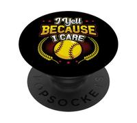 Je crie Parce Que Je tiens à Softball, Maman PopSockets PopGrip Adhésif