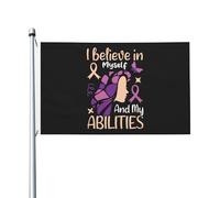 Je Crois En Moi Et En Mes Capacités. Bannière Solide Drapeau Couleurs Vives Drapeau De Jardin Pour Cour Bar Extérieur 90X150Cm