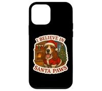 Je Crois en Santa Paws Basset Hound, Mon Chien, Maman, Papa, Noël Coque pour iPhone 12 Mini