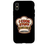 Je Cuisine des Trucs, C'est ce Que Je Fais Vintage Chef Cooking Funny Coque pour iPhone X/XS