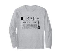 Je Cuisine Parce Que Frapper Les Gens est Mal vu L'humour de Baker Manche Longue