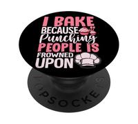 Je Cuisine Parce Que Frapper Les Gens n'est Pas vu PopSockets PopGrip Adhésif