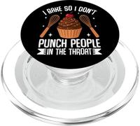 Je Cuisine pour ne Pas Frapper Les Gens dans la Gorge PopSockets PopGrip pour MagSafe