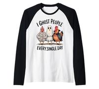 Je découvre des Gens Tous Les Jours de drôles de Poulets d'halloween Manche Raglan