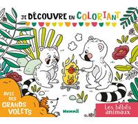 Je découvre en coloriant - Les bébés animaux - Lucie Renaudeau - Hemma - broché - Document jeunesse