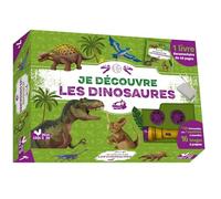 Je découvre les dinosaures - coffret avec lampe et kit excavation + 1 lampe + 1 kit excavation - Eric Mathivet - Deux Coqs D'or - Boîte ou accessoire - Jeux livres objets