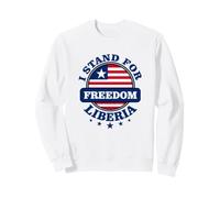 Je défends la fierté Patriotique du Liberia Flag Circle Sweatshirt