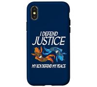 Je défends la Justice Mes koï défendent ma Paix Avocat Amoureux des carpes koï Coque pour iPhone X/XS