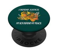 Je défends la Justice Mes koï défendent ma Paix Avocat Amoureux des carpes koï PopSockets PopGrip Adhésif