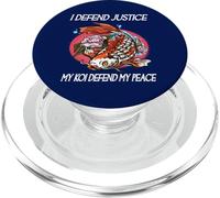 Je défends la Justice Mes koï défendent ma Paix Avocat Amoureux des carpes koï PopSockets PopGrip pour MagSafe