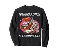 Je défends la Justice Mes koï défendent ma Paix Avocat Amoureux des carpes koï Sweatshirt