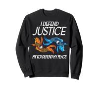 Je défends la Justice Mes koï défendent ma Paix Avocat Amoureux des carpes koï Sweatshirt