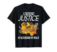 Je défends la Justice Mes koï défendent ma Paix Avocat Amoureux des carpes koï T-Shirt