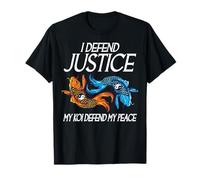 Je défends la Justice Mes koï défendent ma Paix Avocat Amoureux des carpes koï T-Shirt