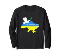 Je défends la Paix, Je suis du côté de l'Ukraine | Le Soutien de l'Ukraine Manche Longue