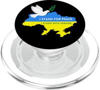 Je défends la Paix, Je suis du côté de l'Ukraine | Le Soutien de l'Ukraine PopSockets PopGrip pour MagSafe