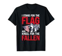 Je défends le drapeau, agenouillez-vous pour les morts au combat - Memorial Day T-Shirt