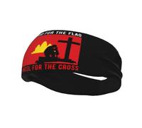 Je défends le drapeau du Kampuchea démocratique et je m'agenouille pour la croix. Bandeau de sport antidérapant pour hommes et femmes, idéal pour la gym, le basket-ball, le yoga.