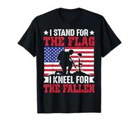 Je défends Le Drapeau Je m'agenouille pour Les Morts T-Shirt