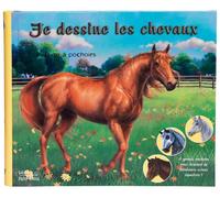 Je dessine les chevaux: Livre à pochoir