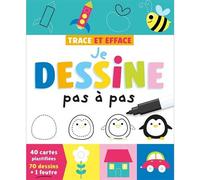 Je dessine pas a pas - 70 dessins - 40 cartes plastifiees - Atelier Cloro - 1 2 3 Soleil - Document jeunesse