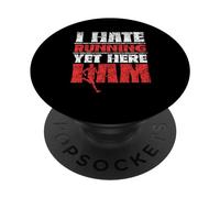 Je Déteste Courir Et Pourtant Je suis Là La Course À Pied PopSockets PopGrip Adhésif