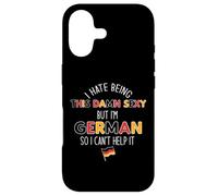 Je DÉTESTE ÊTRE SACRÉMENT Sexy mais Je suis Allemande, Je NE Peux Pas M'EN EMPÊCHER Meme on Back Coque pour iPhone 17