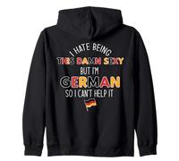 Je DÉTESTE ÊTRE SACRÉMENT Sexy mais Je suis Allemande, Je NE Peux Pas M'EN EMPÊCHER Meme on Back Sweat à Capuche