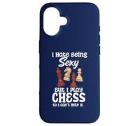 Je déteste être Sexy mais Je Joue aux échecs Citation Funny Chess Lover Coque pour iPhone 16