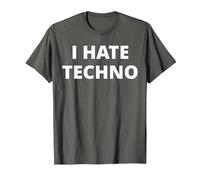 Je déteste la Techno T-Shirt, Homme, Asphalte, 6XL