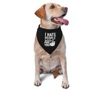 Je Déteste Les Gens, Allez Vous Faire Foutre Écharpe Triangulaire Mode Écharpe pour Chien Doux Foulard Triangulaire Chiens pour Animal De Compagnie Chat Décorations d'anniversaire