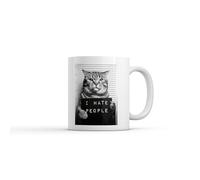 Je Déteste Les Gens Chat Tasse À Café Élégantes Mug À Café Céramique Tasse Pour Maison Travail Cuisine 330Ml