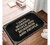 Je Déteste Les Gens du Matin, Les Matins Et Les Gens. Tapis De Bain Absorbant Paillasson D'Entree Antidérapant Tapis De Douche pour Cuisine Extérieur Porte 40X60Cm