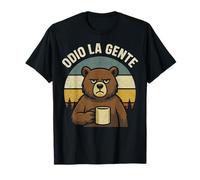 Je déteste les gens Ours Grincheux Café Humour Sarcasme Matin Lundi T-Shirt