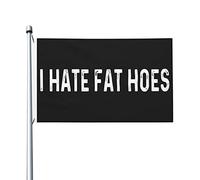 Je déteste les grosses houes drapeau pour chambre adolescent double face drapeaux populaires bannière extérieure pour pelouse 3x5 pieds, je déteste les grosses houes tapisserie pour le bureau