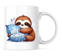 Je Déteste Les Lundis Paresseux Tasse Céramique Mug À Café Élégantes Mug Pour Espresso L'École Cappuccino 330Ml