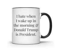 Je Déteste Me Réveiller Le Matin Tasse À Café Micro-Ondes Mug À Café Mignonne Tasses À Thé Pour Boissons Chaudes Cacao Travail 330Ml