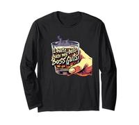 Je DÉTESTE Mon Patron, Je DÉTESTE Les TRIPES DE Mon Patron - Whiskey Attitude Graphic Manche Longue