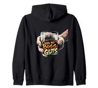 Je DÉTESTE Mon Patron, Je DÉTESTE Les TRIPES DE Mon Patron - Whiskey Attitude Graphic Sweat à Capuche