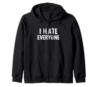 Je déteste Tout Le Monde/Funny Sarcastic Antisocial Distressed Font Sweat à Capuche