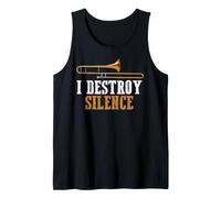 Je détruis Le Silence Blague drôle sur Le Trombone Débardeur