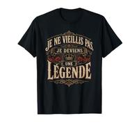 Je Deviens Une Légende Cadeau Homme Fete Peres Vintage T-Shirt