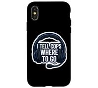 Je dis aux flics où Aller 911 Dispatcher First Responder Funny Coque pour iPhone X/XS