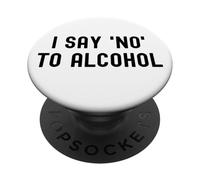 Je dis Non à l'alcool : White Lie Party, drôles et sarcastiques PopSockets PopGrip Adhésif