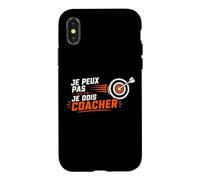 Je Dois Coacher flechette Humour Coach fléchettes Coque pour iPhone X/XS
