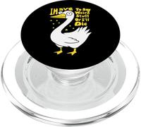 Je Dois dire des Choses bizarres ou Je Vais Mourir (Blague sur Goose Lover) PopSockets PopGrip pour MagSafe