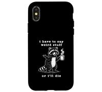 Je Dois dire Une Blague Vintage Bizarre sur Un Raton Laveur rétro des années 90 Coque pour iPhone X/XS